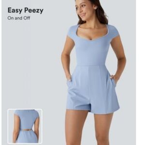 HALARA SoftlyZero™ Airy U Neck Cap Sleeve Pocket Cool Touch Yoga Jumpsuit